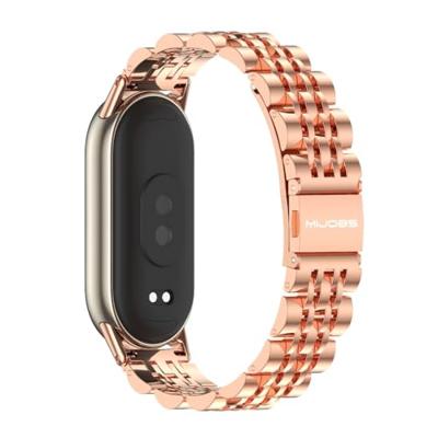 Stalen schakelbandje - Rosé goud - Xiaomi Smart Band 8 / 9 / 10