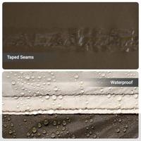 Vistent met dak Bruin 514 x 465 x 187 cm Polyester - thumbnail