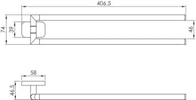 Ben Mykanto handdoekhouder mat zwart Ben Mykanto handdoekhouder mat zwart