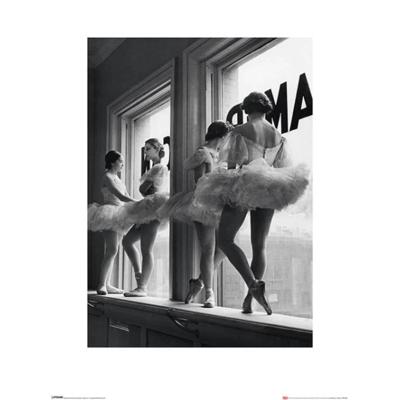 Kunstdruk Time Life - Ballerinas in Window 60x80cm