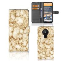 Nokia 5.3 | Bookcase | Marmer Goud - thumbnail