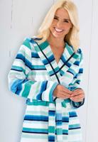 Luxe Cawo damesbadjas strepen-42 - thumbnail