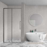 Nisdeur Sanivo Nova Soft Close 100x200 cm Gunmetal Helder Nano 8 mm - thumbnail