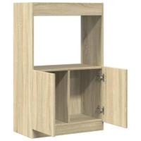 Hoge kast 63x33x100 cm bewerkt hout sonoma eikenkleurig - thumbnail