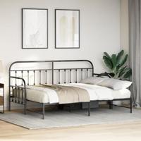 Bedframe voor een daybed met hoofdeinde Zwart 80 x 200 cm Staal - thumbnail