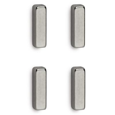Maul Neodymium magneet MAUL (b x h x d) 15 x 4 x 4 mm Rechthoekig, Staaf Zilver 4 stuk(s) 6169096