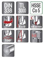 Metaalboor RUKO 4,5 mm 80 mm DIN 338 Schroefvormig 10 Stuks - thumbnail