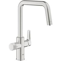 Keukenfilterkraan - Supersteel - Waterfiltratie - Hoge U-vormige uitloop - 150° draaibaar - GROHE Blue Pure Start - 30595DC0 - thumbnail