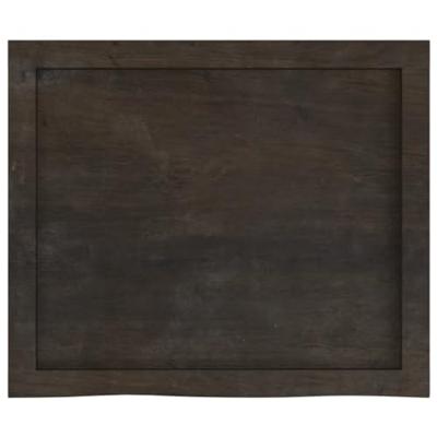 Tafelblad 60x50x(2-6)cm behandeld massief eikenhout donkerbruin Tafelblad 60x50x(2-6)cm behandeld massief eikenhout donkerbruin