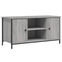 Tv-meubel 100x40x50 cm bewerkt hout grijs sonoma eikenkleurig - thumbnail