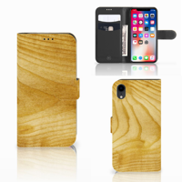 Apple iPhone Xr | Book Style Case | Licht Hout - thumbnail