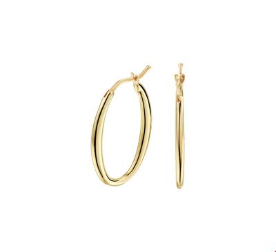 TFT Oorringen Ovaal Geelgoud Glanzend