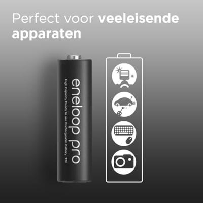 Oplaadbare batterijen PANASONIC ENELOOP PRO AA 2500 mAh 2 szt (BK-3HCDE/2CP)