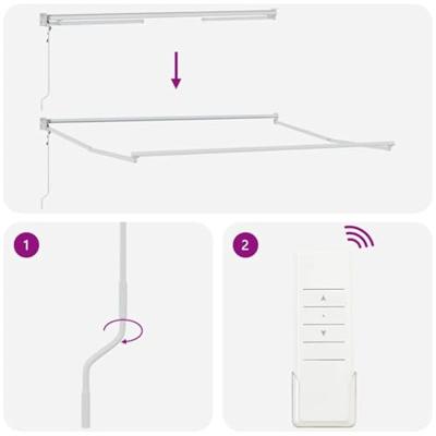 VidaXL Inklapbaar zonnescherm rood en wit 350 x 250 cm