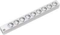 Bachmann 333.401 19 inch Stekkerdoos voor patchkast 1 HE Geaarde contactdoos Lichtgrijs - thumbnail
