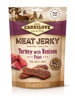 CARNILOVE Meat Jerky Turkey with Venison - hondensnack - 100 g - thumbnail
