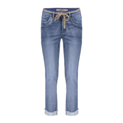 Geisha Jeans Turn-up Helen Loose Fit 827 Mid Blue Denim