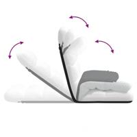 Vloerstoel inklapbaar 71x51x62 cm stof wit - thumbnail