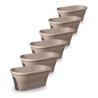 Elho Corsica Flower Bridge 60 - Balkonbakken - 29,6 X 58 X 24 Cm - 18 Liter - Taupe - Beige - 6 Stuks - thumbnail