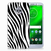 Motorola Moto G6 Plus TPU Hoesje Zebra - thumbnail