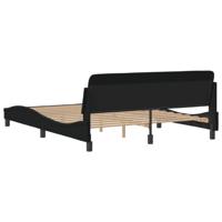Bedframe zonder matras stof zwart 160x200 cm - thumbnail