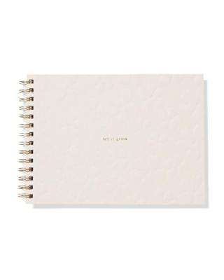 HEMA Schetsboek 26.7x18.7cm bloem (beige)
