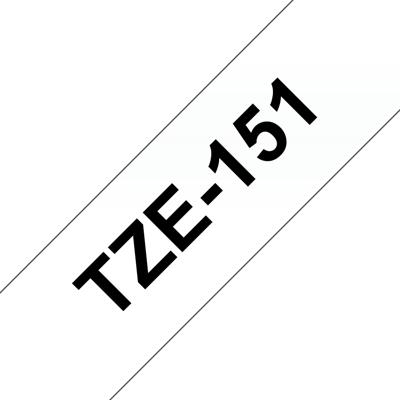 Labeltape Brother TZe, TZ TZe-151 Tapekleur: Transparant Tekstkleur:Zwart 24 mm 8 m Labeltape Brother TZe, TZ TZe-151 Tapekleur: Transparant Tekstkleur:Zwart 24 mm 8 m