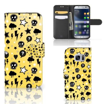 Telefoonhoesje met Naam Samsung Galaxy S7 Punk Geel