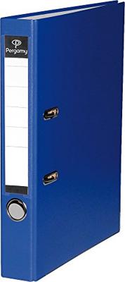 Pergamy ordner, voor ft A4, uit PP en papier, met beschermrand, rug van 5 cm, blauw Pergamy ordner, voor ft A4, uit PP en papier, met beschermrand, rug van 5 cm, blauw
