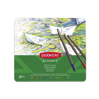 Derwent aquarelpotlood Academy , blik van 24 stuks in geassorteerde kleuren Derwent aquarelpotlood Academy , blik van 24 stuks in geassorteerde kleuren