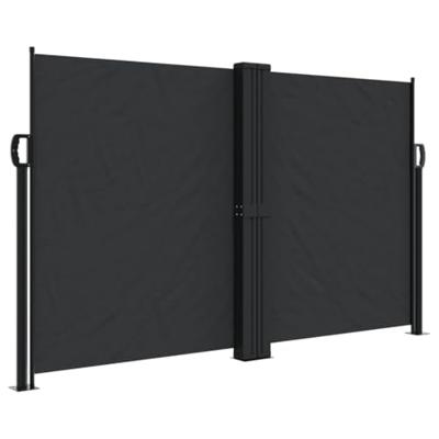 Windscherm uittrekbaar 140x1200 cm zwart Windscherm uittrekbaar 140x1200 cm zwart