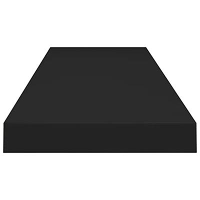 Wandschap zwevend 90x23,5x3,8 cm MDF zwart