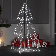 VidaXL Kegelkerstboom 160 led&apos;s binnen en buiten 78x120 cm - thumbnail