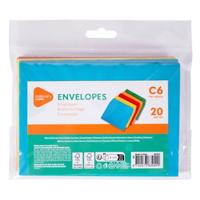 Gekleurde Enveloppen C6, 20st. - thumbnail