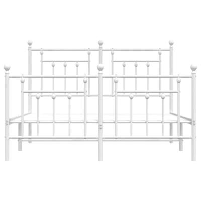 Bedframe met hoofd- en voeteneinde metaal wit 140x200 cm Bedframe met hoofd- en voeteneinde metaal wit 140x200 cm