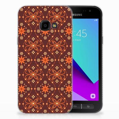 Samsung Galaxy Xcover 4 | Xcover 4s | TPU bumper | Batik Brown
