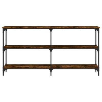 Wandtafel 150x29x75 cm bewerkt hout gerookt eikenkleurig