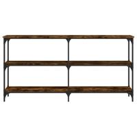 Wandtafel 150x29x75 cm bewerkt hout gerookt eikenkleurig - thumbnail