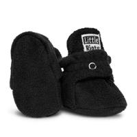 Little Riots slofjes zwart Fleece-0-3 mnd (9 cm) - thumbnail