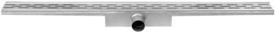 Easy Drain Compact afvoergoot enkele plaat met zijuitloop 6x110cm 30mm RVS edcom1100-30