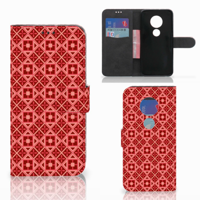 Motorola Moto G7 | G7 Plus | Telefoon Hoesje | Batik Rood