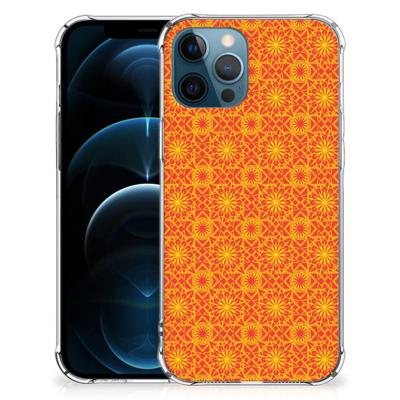 iPhone 12 | 12 Pro Doorzichtige Silicone Hoesje Batik Oranje iPhone 12 | 12 Pro Doorzichtige Silicone Hoesje Batik Oranje
