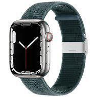 Nylon bandje met klemsluiting - Donkergroen - Geschikt voor Apple Watch 38mm / 40mm / 41mm / 42mm - thumbnail