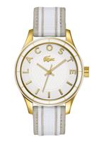 Lacoste horlogeband 2000771 / LC-66-3-44-2399 Leder Cream wit / Beige / Ivoor 18mm + wit stiksel - thumbnail