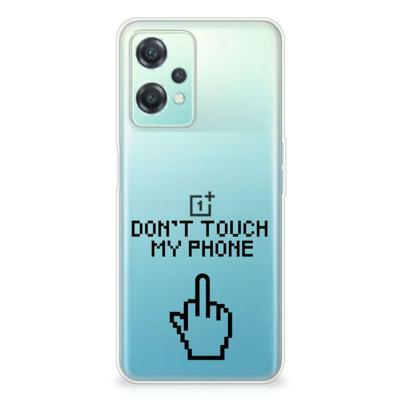 OnePlus Nord CE 2 Lite Silicone-hoesje Finger Don't Touch My Phone OnePlus Nord CE 2 Lite Silicone-hoesje Finger Don't Touch My Phone