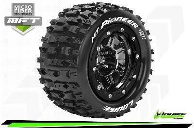 Louise MT-Pioneer MFT banden op black/chrome velgen - 1/2 offset - Traxxas Maxx