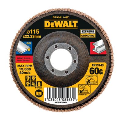 DeWalt Accessoires Lamellen schuurschijf EXTREME 115x22.2mm 60G - DT30611-QZ - 1 stuk - DT30611-QZ