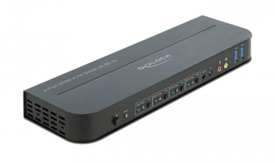 Delock 11483 HDMI KVM-switch 4K 60 Hz met USB 3.0 en audio