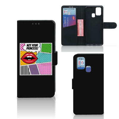 Samsung Galaxy M31 | Wallet Case | met Pasjes | Popart Princess Samsung Galaxy M31 | Wallet Case | met Pasjes | Popart Princess