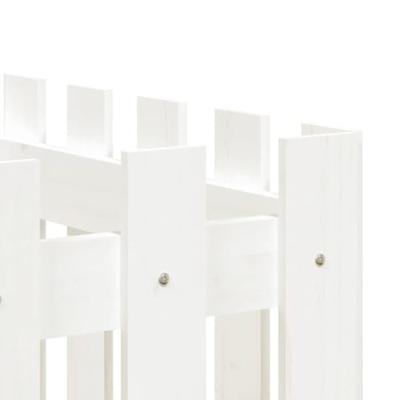 VidaXL Plantenbak verhoogd hekontwerp 200x50x70 cm grenenhout wit